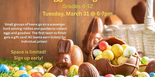 Teen Egg Scavenger Hunt Grades 6-12