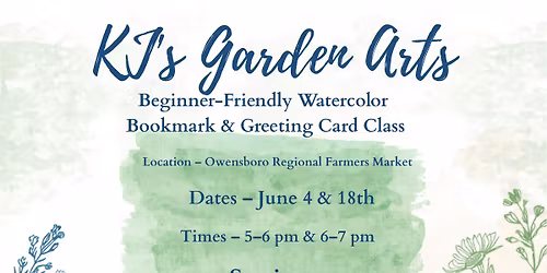 Beginner watercolor painting sessions at the Owensboro Regional Farmer\u2019s Market