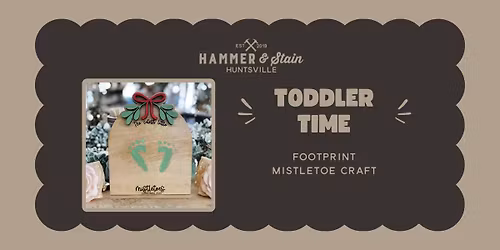 Toddler Time: Footprint Mistletoe Craft