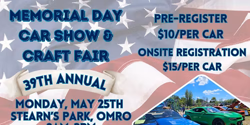 39th Annual Omro Memorial Day Car Show & Craft Fair