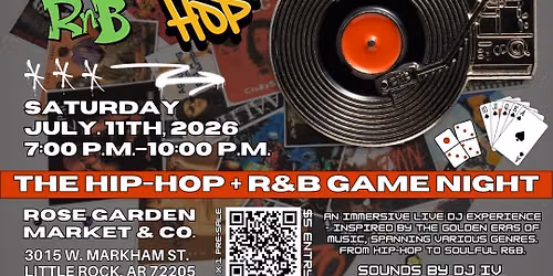 \ud83c\udfb6CLASSIC CUTS: THE R&B + HIP-HOP GAME NIGHT \ud83c\udfb2 Saturday, July. 11th |  7:00PM-10:00PM