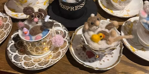 Felted Mouse in a Teacup Workshop for Breast Cancer Now