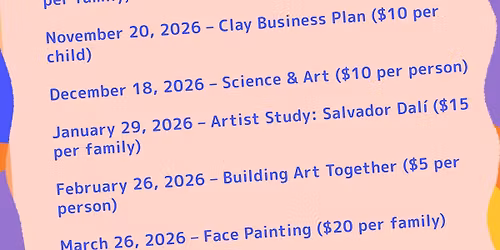 Science & Art ($10 per person)