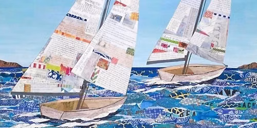 STEP-BY-STEP KIDS SAILBOAT MIXED MEDIA PAINTING WORKSHOP