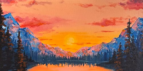Pink Mountaintops - Intermediate Step by Step Painting Class at Breeze & Branch
