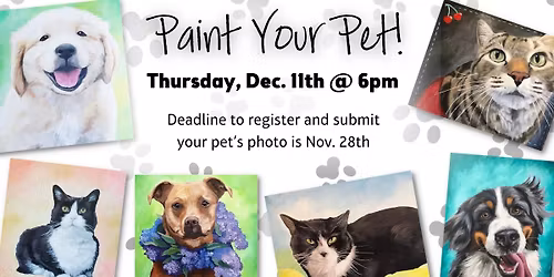 Paint Your Pet Benefiting Pets Fur People