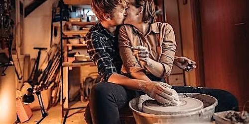 Pottery wheel for couples at Artventures Toronto Parliament