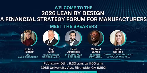 2026 Lean By Design: A Financial Strategy Forum for Manufacturers