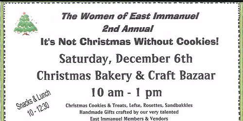 2nd Annual Christmas Bakery & Craft Bazaar
