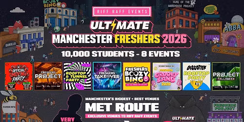 RIFF RAFF ULTIMATE FRESHERS WRISTBAND 2026 \u26a1\ufe0f MET ROUTE - Sold out 15 Years Running! \ud83d\udc55 FREE Hoodie + Huge Artist with Every Ticket!