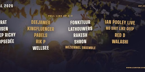 CURFEW FESTIVAL 2026 — Sport Vlaanderen Gent