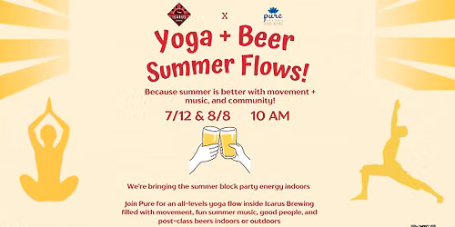 Yoga + Beer Summer Flows at Icarus Brewing