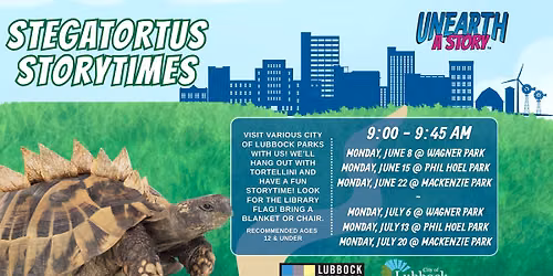 Stegatortus Storytime at Mackenzie Park