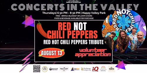 Red NOT Chili Peppers (Red Hot Chili Peppers Tribute)-Concerts in the Valley