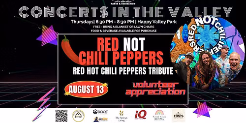 Red NOT Chili Peppers (Red Hot Chili Peppers Tribute)-Concerts in the Valley