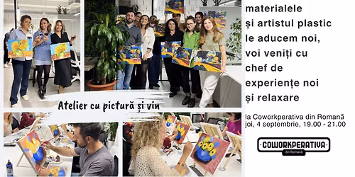 \ud83c\udf77\ud83c\udfa8 Sear\u0103 cu vin si pictur\u0103 @ Coworkperativa \ud83c\udf77\ud83c\udfa8