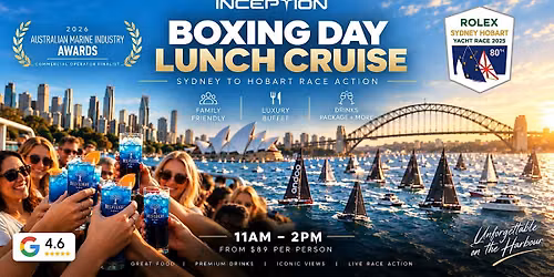 Inception Cruises | Sydney to Hobart Yacht Race Boxing Day Cruise