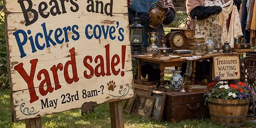 Bears and Picker\u2019s Cove yard sale 