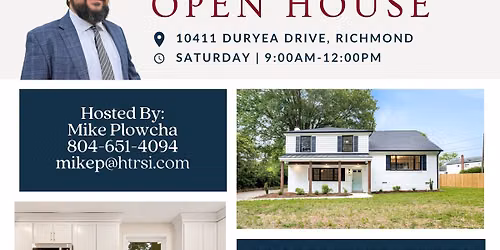 Open House - 10411 Duryea Drive, Richmond