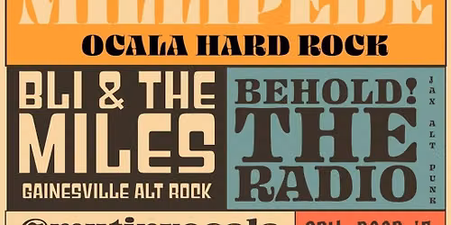 Live Show - Millipede \/ Bli & The Miles \/ Behold! The Radio