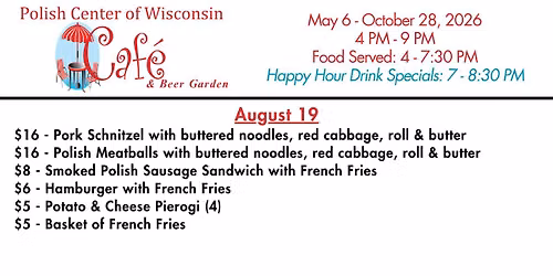 August 19 Wednesday Night Caf\u00e9