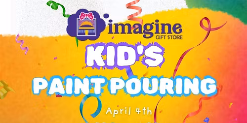 Kid's Paint Pouring at Imagine Gifts