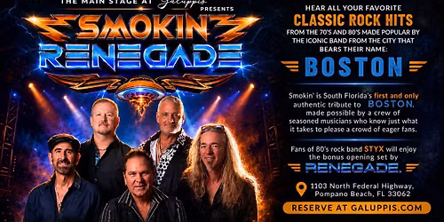 Smokin’ Renegade - Tributes to Boston & Styx Live @ Galuppi's
