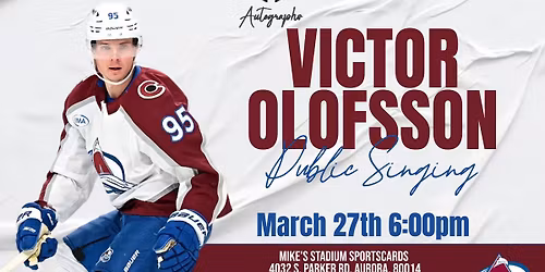 Victor Olofsson of the Colorado Avalanche public signing!!