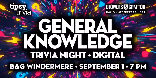 Edmonton: Blowers & Grafton Windermere - General Knowledge - Sep 1, 7pm