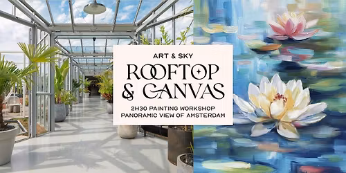 Saturday Rooftop Painting Experience: Lotus flower Acrylic Workshop (2h30)
