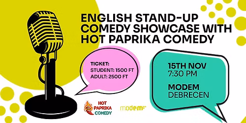 English Stand-Up Comedy Showcase with Hot Paprika Comedy at MODEM