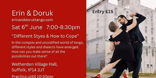 Tango Workshop - Erin & Doruk - Different Styles and How To Cope