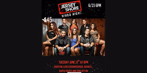 \ud83c\udf89 JERSEY SHORE DINNER & BINGO NIGHT at TEN TAVERN \ud83c\udf89