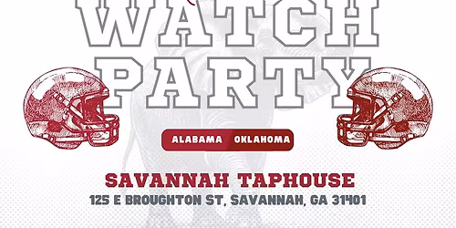 Bama In Savannah Watch Party: CFP Alabama v. Oklahoma