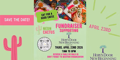 Neon Cactus Giveback Day - Eat For a Good Cause!