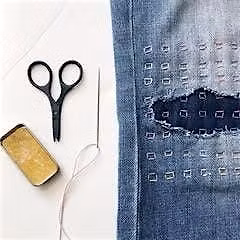 Sashiko Style Visible Mending Workshop