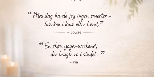 EN WEEKEND TIL AT LANDE TIL DIG SELV