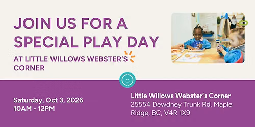 Special Play Day at Little Willows Webster's Corner