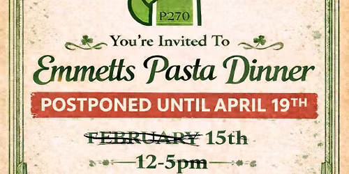 PASTA DINNER FOR EMMETT