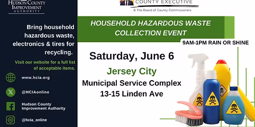 Hudson County Household Hazardous Waste Collection Event- Jersey City