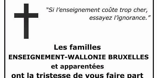 Veill\u00e9e fun\u00e8bre - Enseignement F\u00e9d\u00e9ration Wallonie Bruxelles