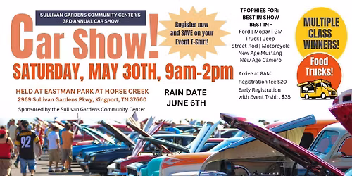 Sullivan Gardens Community Center 3RD Annual Car Show *Register below in "About" or "Discussion" 