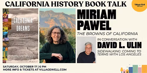 California History Book Talk: California Dreams by Miriam Pawel