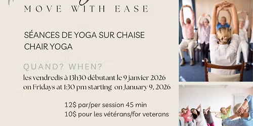 S\u00e9ances de Yoga sur chaise ~ Chair Yoga