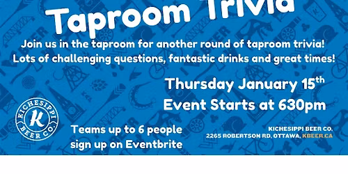 Taproom Trivia at Kichesippi!
