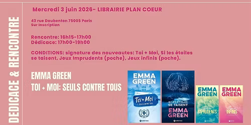RENCONTRE ET D\u00c9DICACE EMMA GREEN
