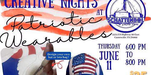 Creative Nights at Schattenbol:  Patriotic Wearables