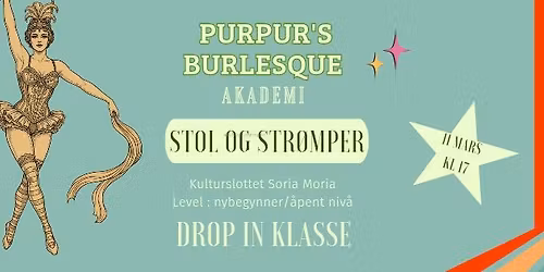 purpurs burlesque akademi workshop: stol og str\u00f8mper