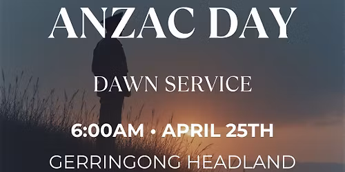 Anzac Day Dawn Service at Gerringong Headland