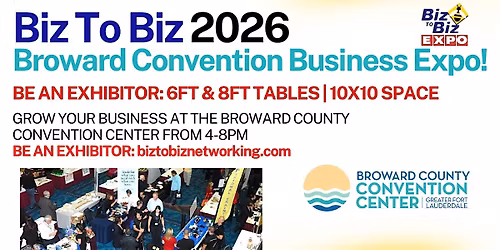 EXHIBITOR TABLES | Broward County Convention Center Business Expo June 23rd